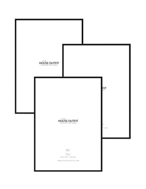 premium aluminium matte black frame bundle set of 3 A2