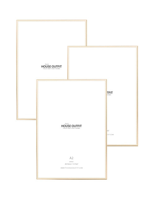 premium aluminium gold frame bundle set of 3 A2