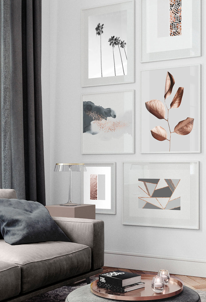 GILDED LEAVES ROSE GOLD / GREY