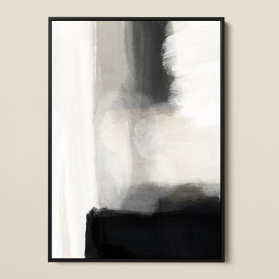 abstract wall art framed canvas design nude neutral tone black frame