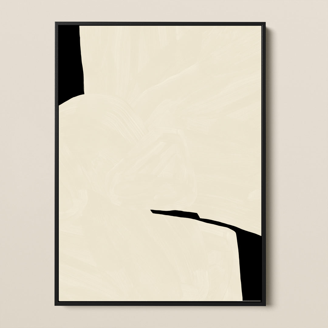 abstract wall art premium framed canvas neutral stone beige black