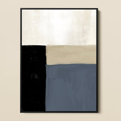 premium canvas wall art beige neutral nude black blue abstract
