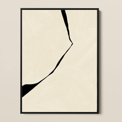 abstract wall art premium framed canvas neutral nude beige black