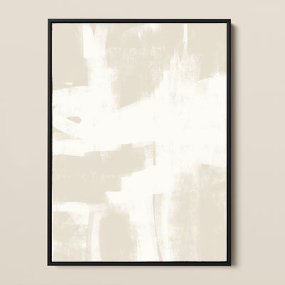 beige abstract framed canvas