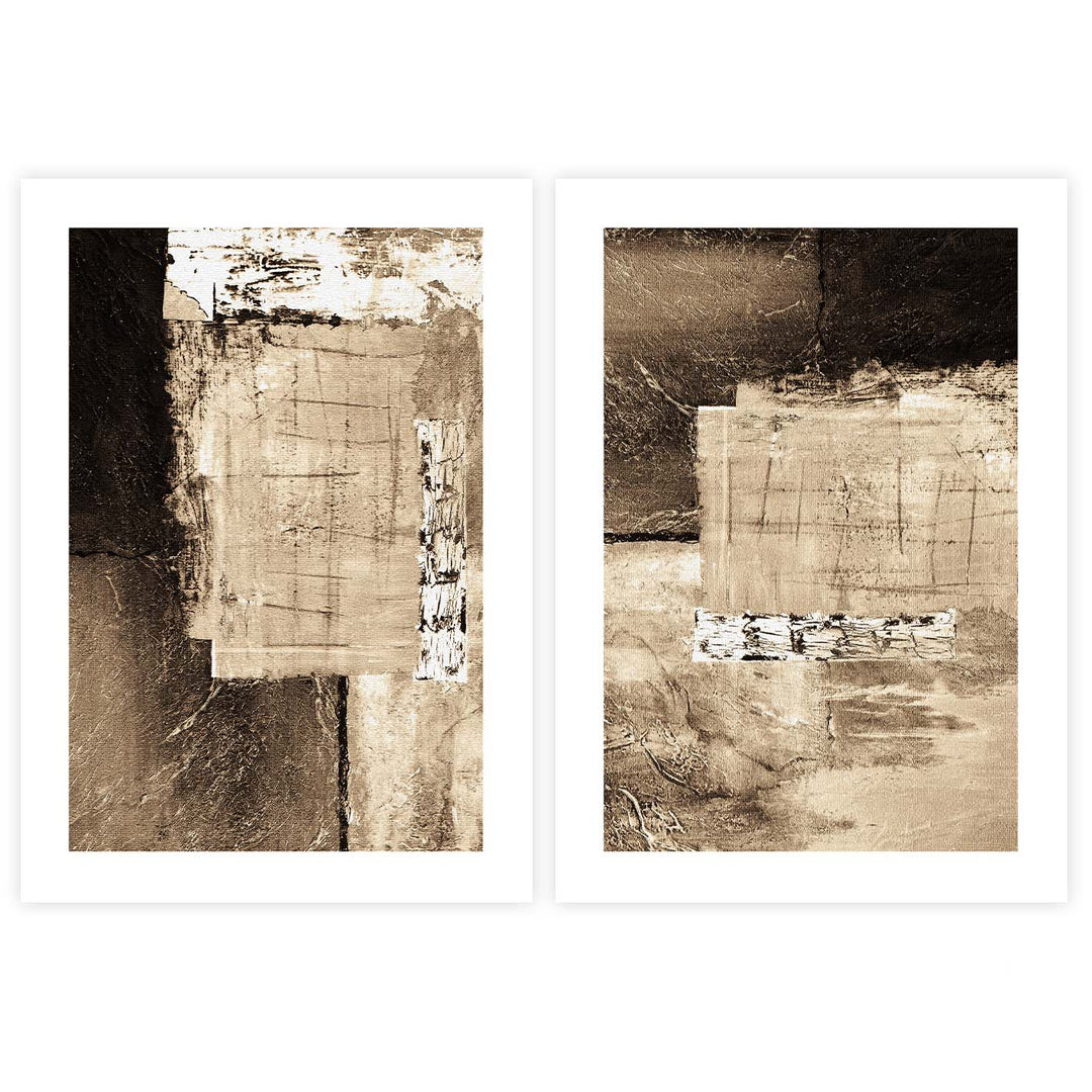 abstract wall art premium neutral brown beige gold 