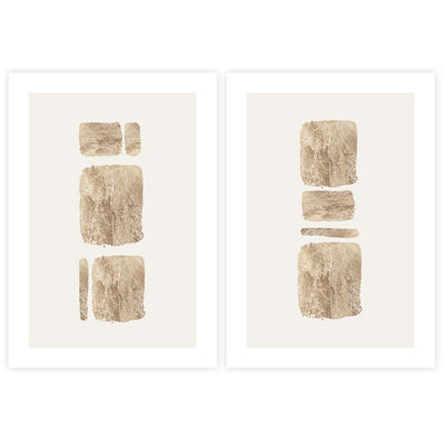 ABSTRACT, WALL ART, PRINT, GOLD, BEIGE