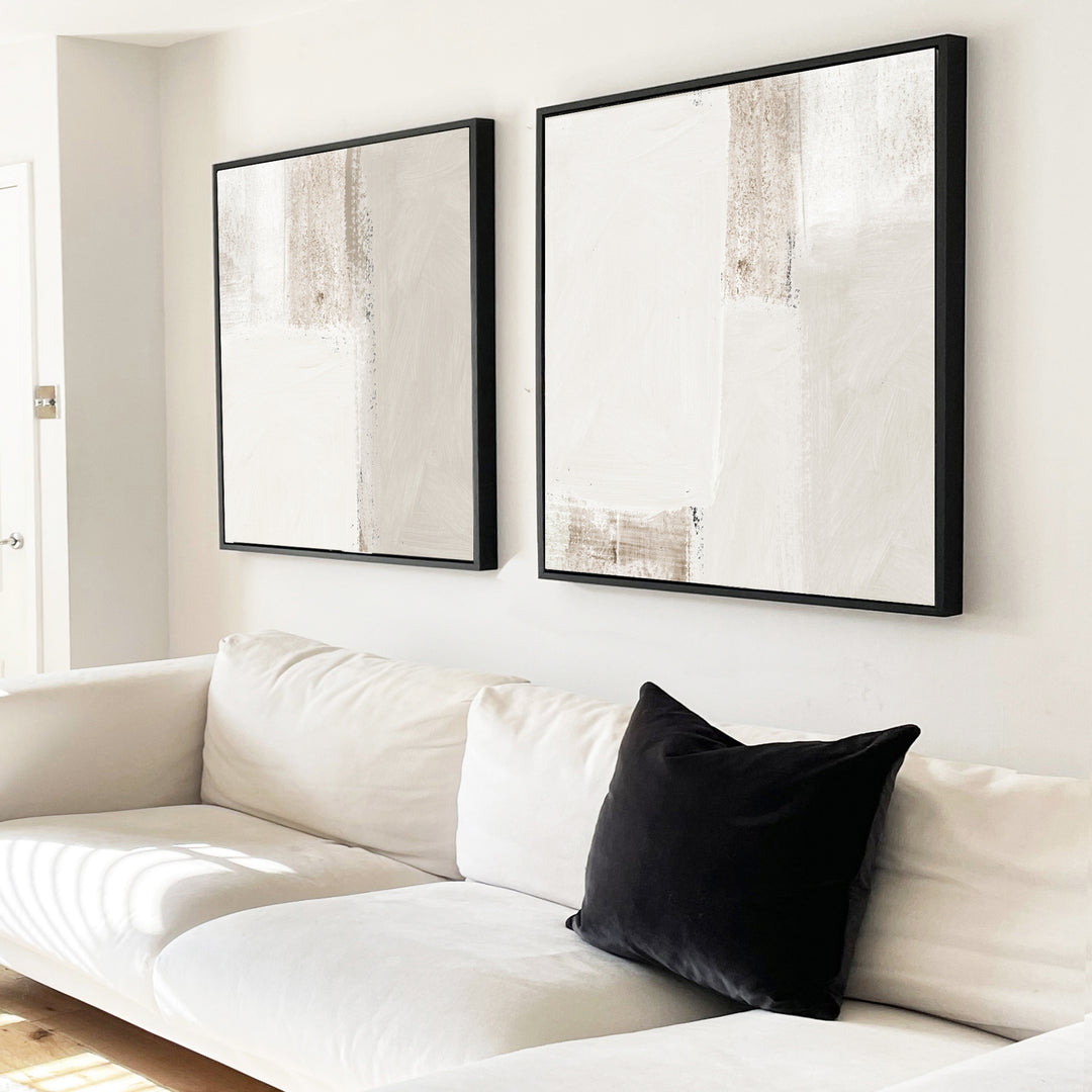 Premium canvas ,canvas wall art set, oversized wall art, home decor, Home styling, framed canvas, neutral artwork, canvas collection, beige, cream, monochrome abstract artwork canvas, neutral tones, clean colour palette, monochrome, minimalist