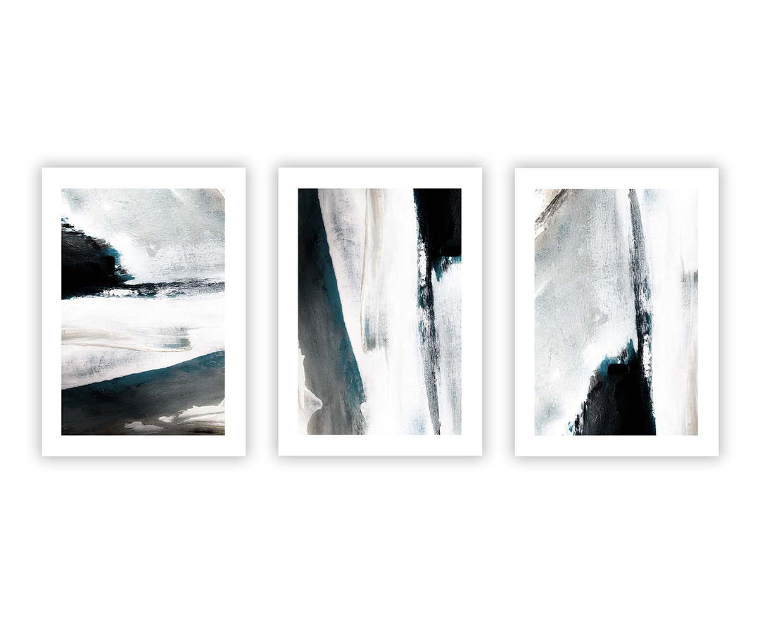premium abstract wall art prints blue white frame gallery wall