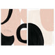 PREMIUM ABSTRACT WALL ART, BLACK BLUSH NEUTRAL PINK