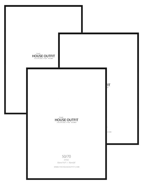 premium aluminium matte black frame bundle set of 3 50 70