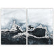 premium abstract wall art neutral blue silver