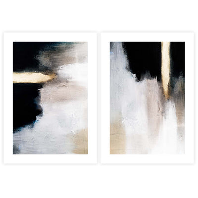 ABSTRACT, WALL ART, PRINT, BLACK, GOLD, BEIGE