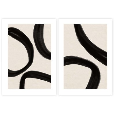 abstract wall art neutral nude black 