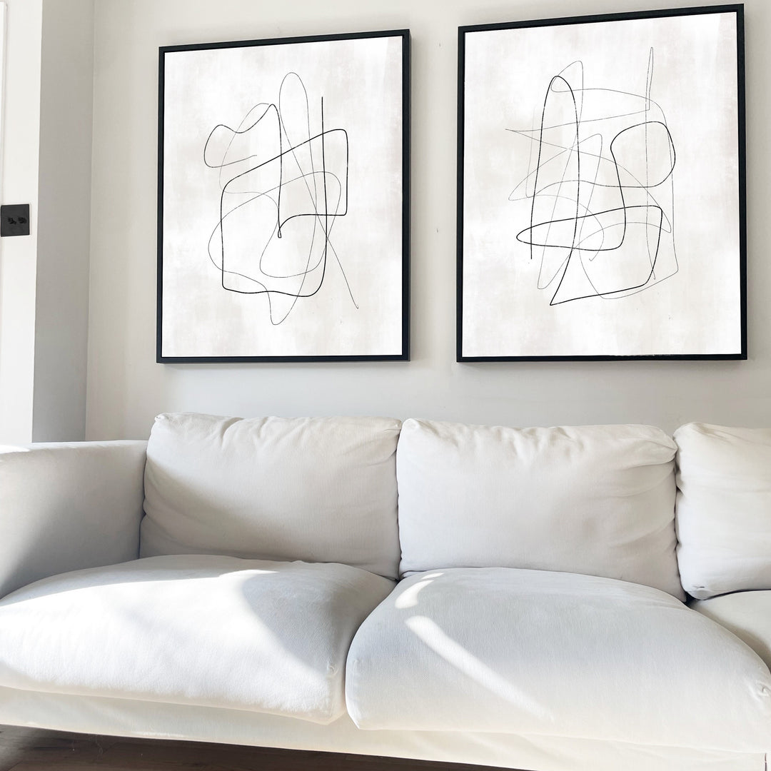 ABSTRACT BEIGE CANVAS