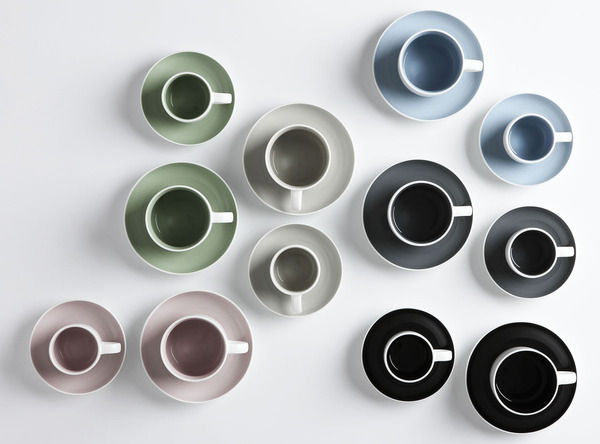 Grey 2 Tone Cup And Saucer