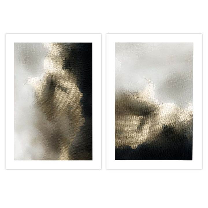 black, gold, abstract, wall art, print