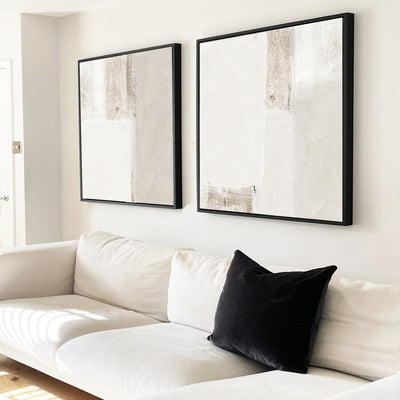 large beige abstract canvas art