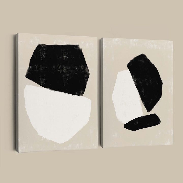 PEBBLE FRAMED CANVAS SET OF 2