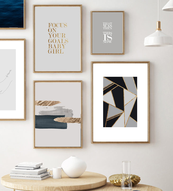 NAVY / GREY GOLD GEO