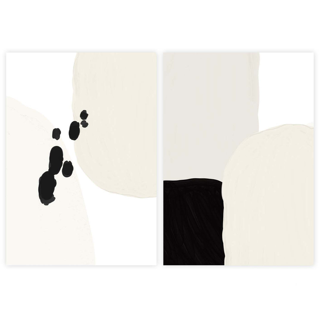 premium abstract wall art neutral nude black 