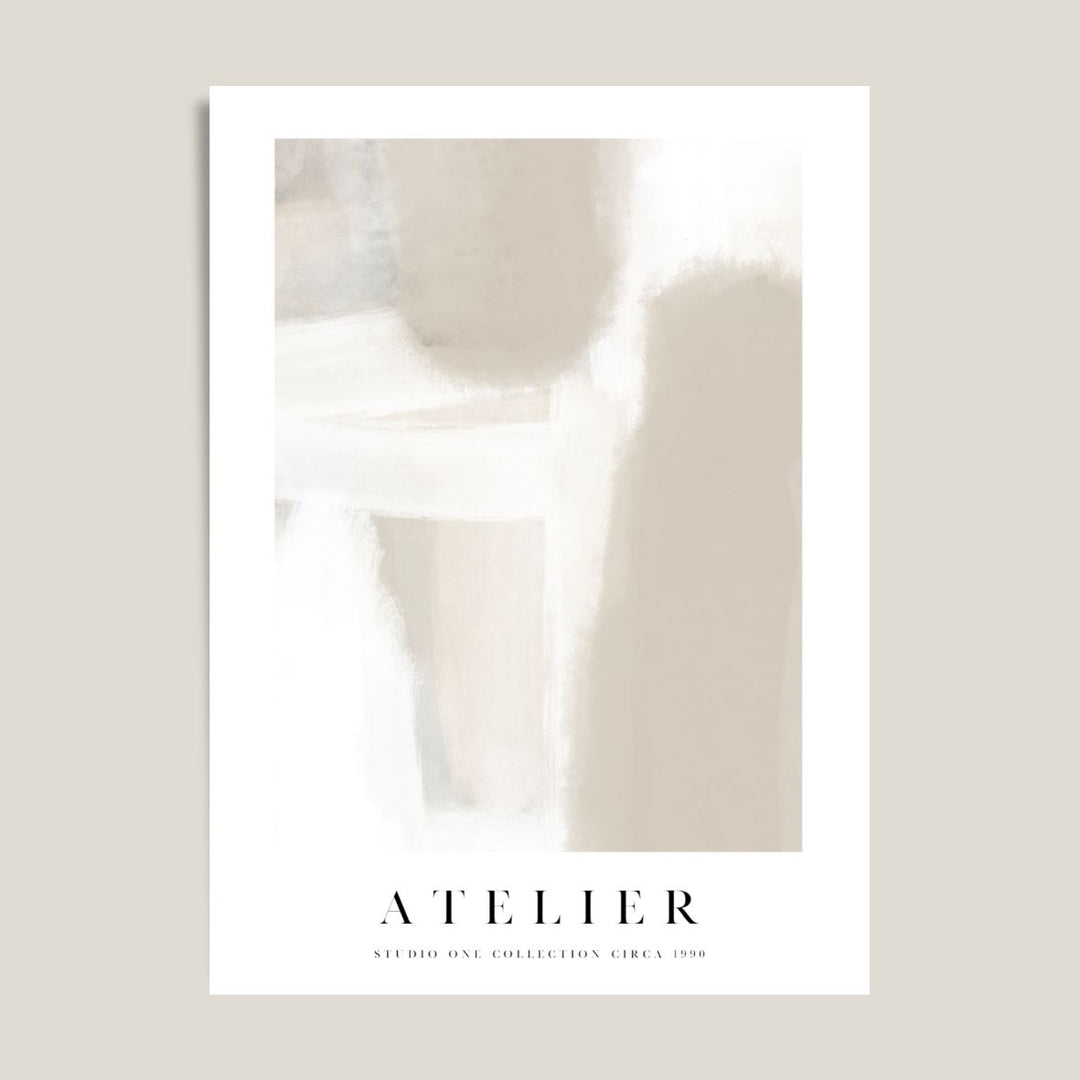 premium abstract wall art print nude beige white 