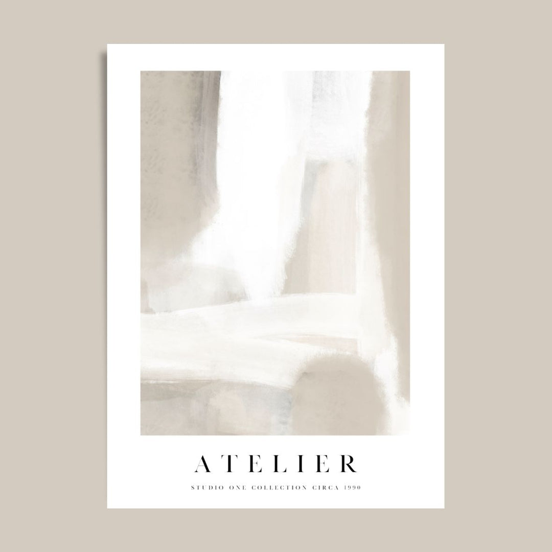 premium abstract wall art print nude beige white 