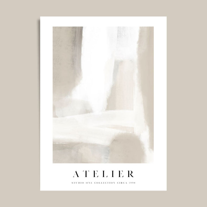 premium abstract wall art print nude beige white 