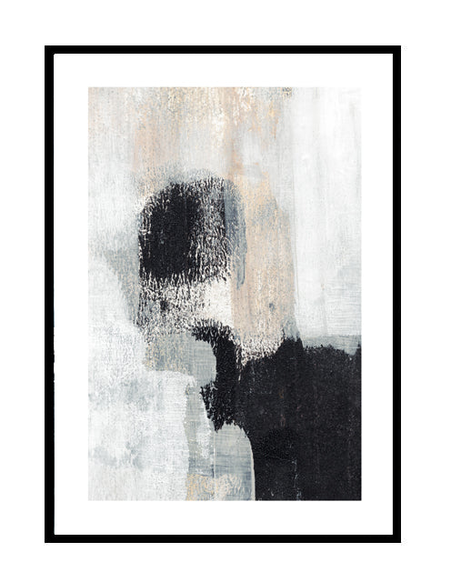 abstract wall print wall art blue beige grey black neutral