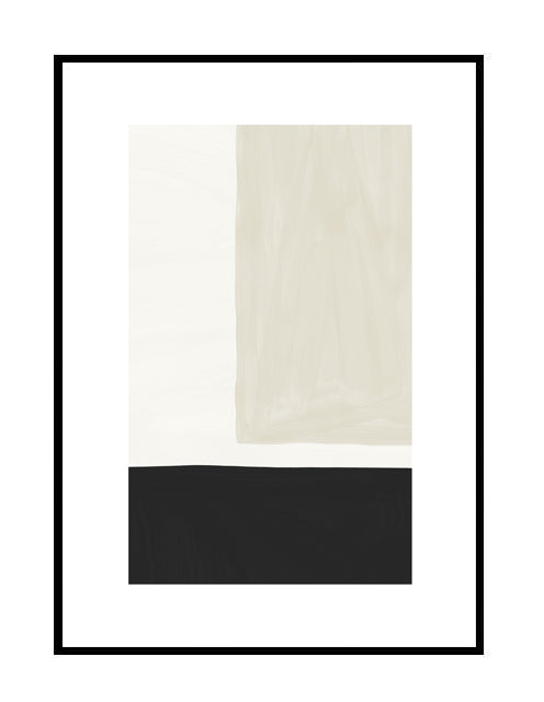 BEIGE AND BLACK WALL PRINT