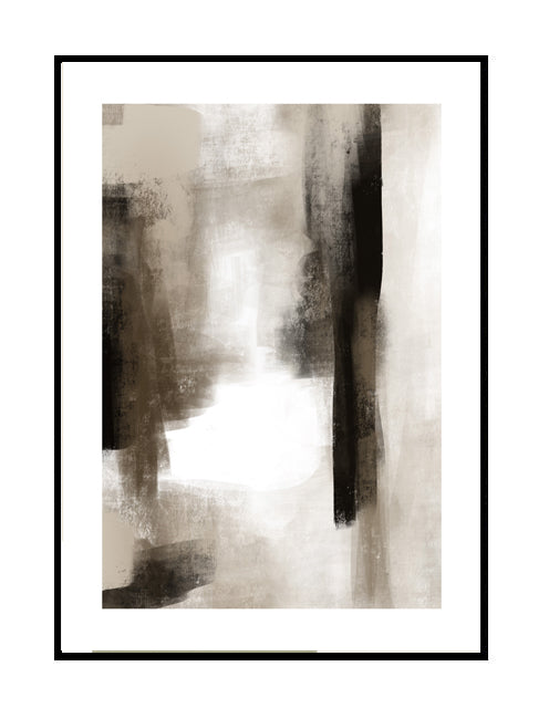 abstract wall art beige greige neutral nude stone brown black white