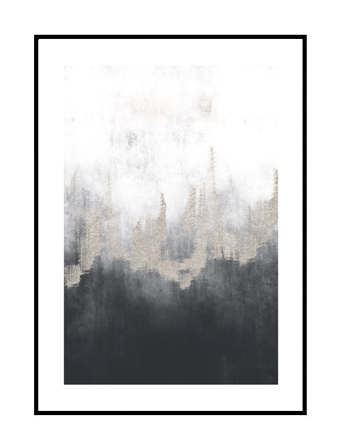 abstract wall art blue grey silver white