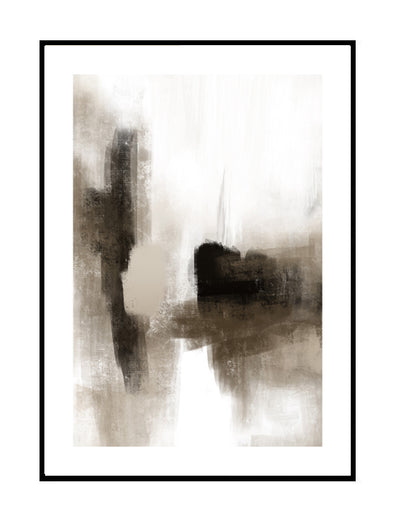abstract wall art neutral nude beige brown black grey white 