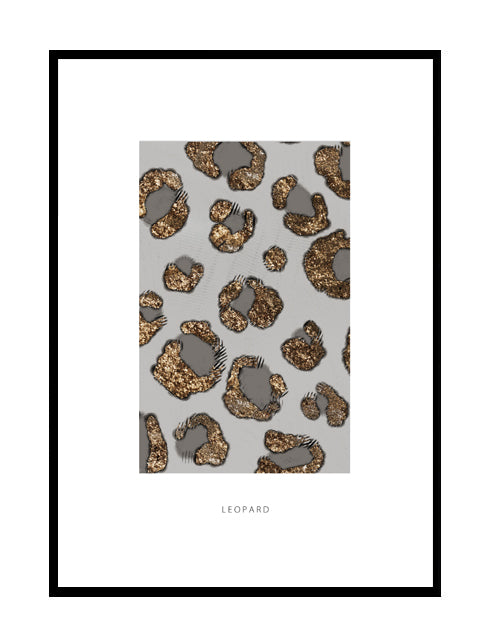 GREY / GOLD LEOPARD
