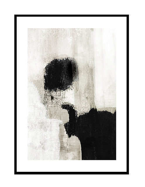 abstract wall art nude neutral black 