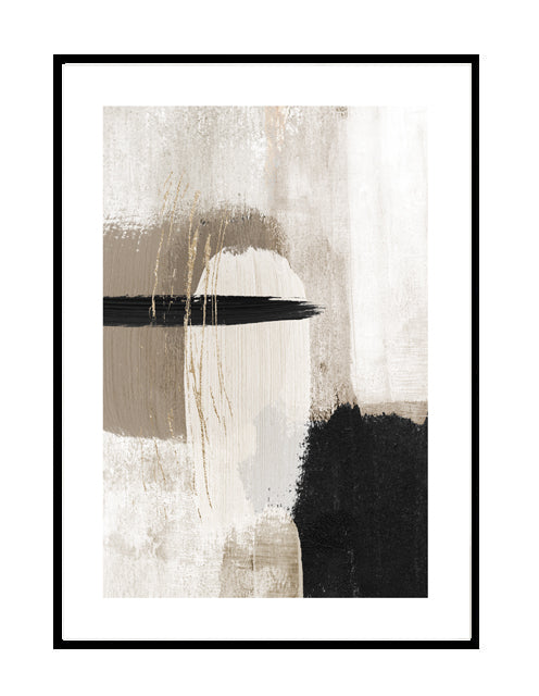 beige and brown wall print