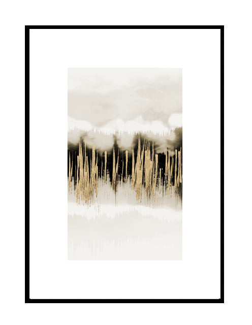 abstract wall art neutral beige stone black gold 