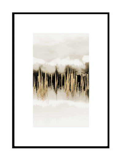 abstract wall art neutral beige stone black gold 