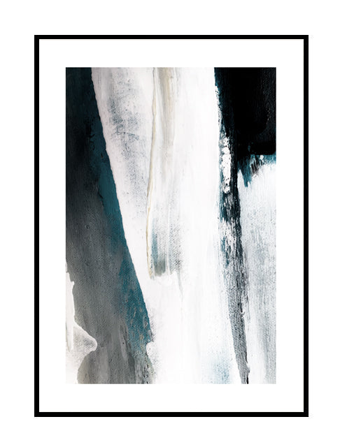 blue abstract paint print