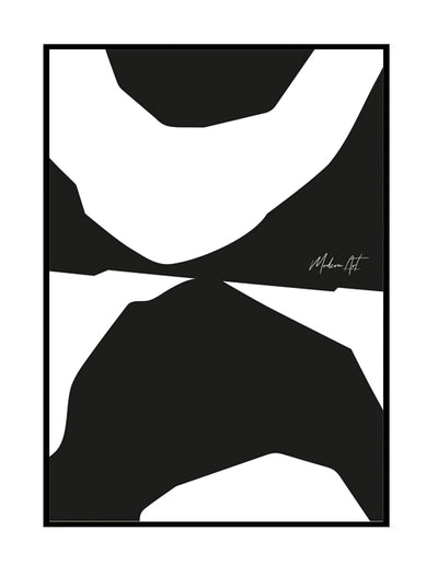 abstract wall art premium black white monochrome wall print