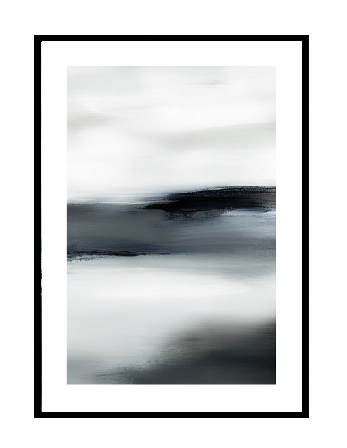 abstract wall art wall print blue black grey 