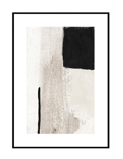abstract wall art beige neutral natural stone black abstract