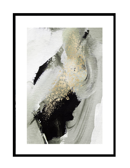 abstract wall art printed frame wall design sage gold green white black