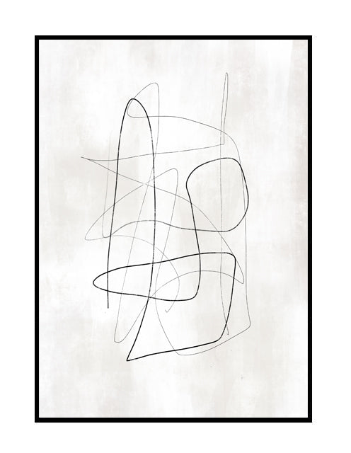 beige abstract wall print