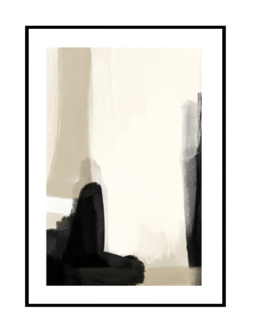 premium abstract wall art beige brown neutral natural black 