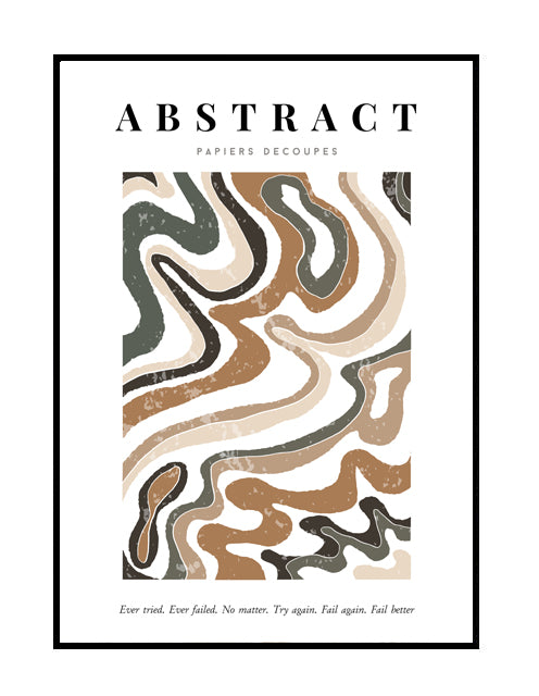 premium abstract wall art neutral nude beige red bohemian khaki brown 