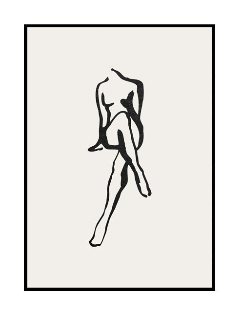 abstract wall art nude