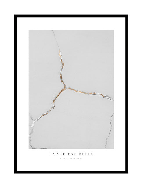 LA VIE EST BELLE - GREY / GOLD