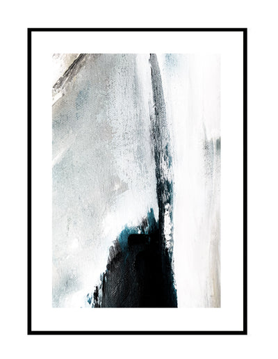 teal blue abstract print