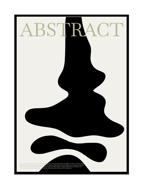 abstract wall art print neutral nude black 