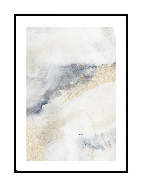 abstract wall art prints blue grey gold cream beige artwork 
